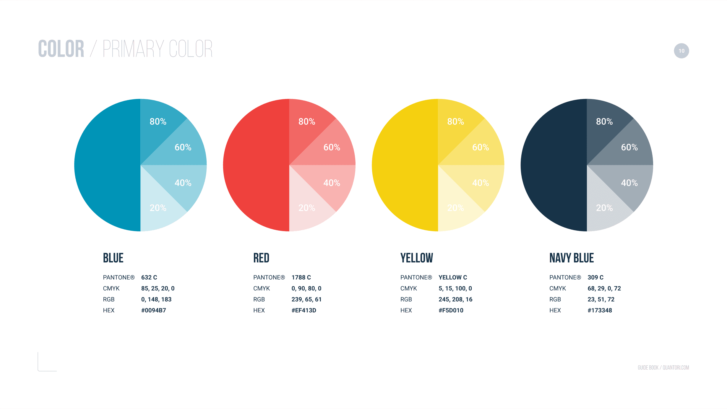 Гайдбук — Основные цвета